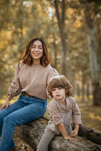 Blusa mujer Vichy Empolvado – Mi Pequeña Coqueta