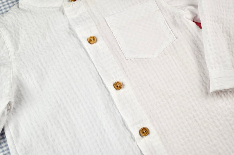 Camisa vichy blanco Candela